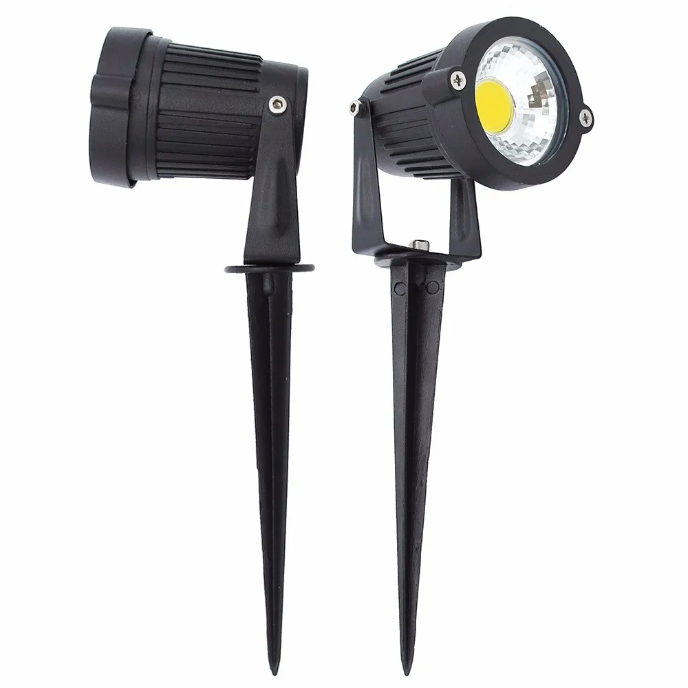 Стиль COB светильник для садовой лужайки 220 В 110 в 12 В наружный светодиодный светильник-шип 3 Вт 5 Вт 7 Вт 9 Вт дорожка пейзаж водонепроницаемые точечные лампы