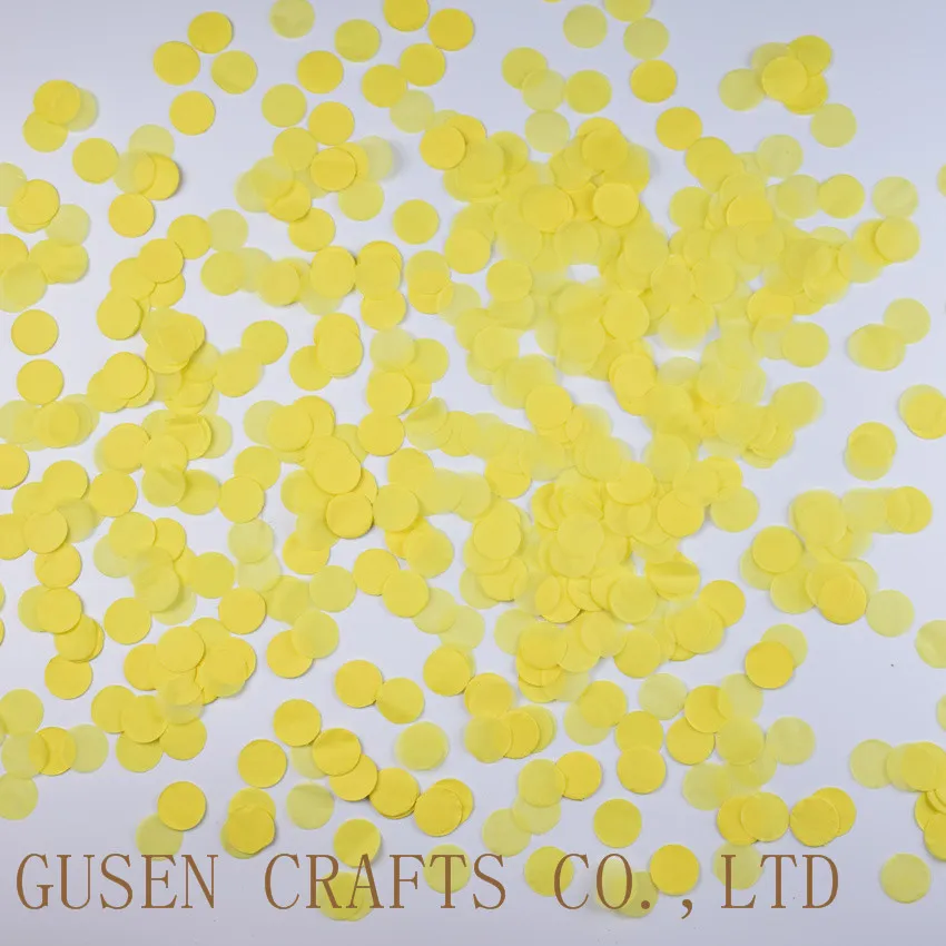 3000 биоразлагаемая романтическая Зеленая мята бумажная круглая конфетти - Цвет: NO9 Yellow