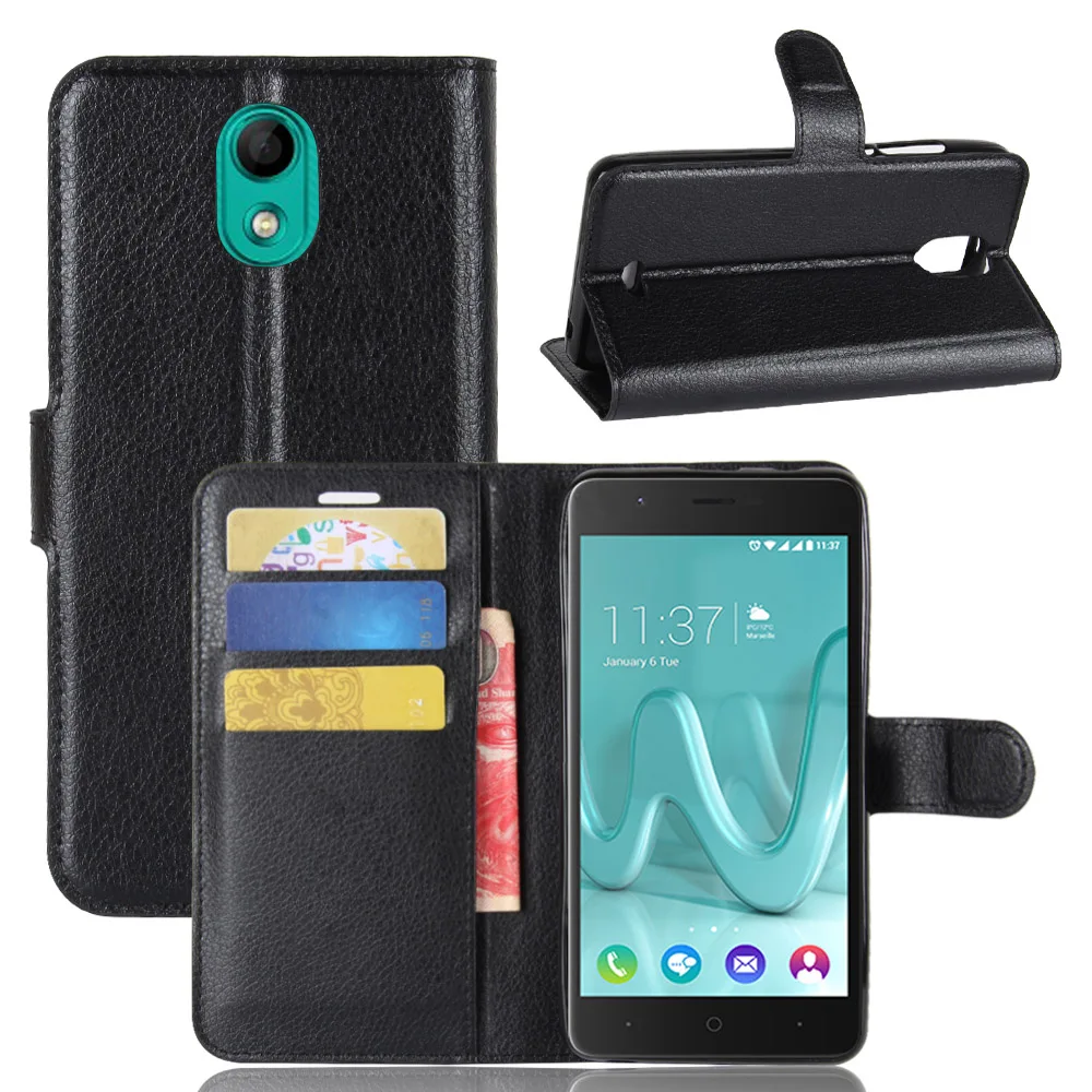 

YINGHUI For wiko kenny Case Luxury Wallet PU Flip Leather Phone Case For wiko kenny 5.0" Phone Cases Back Cover With Stand