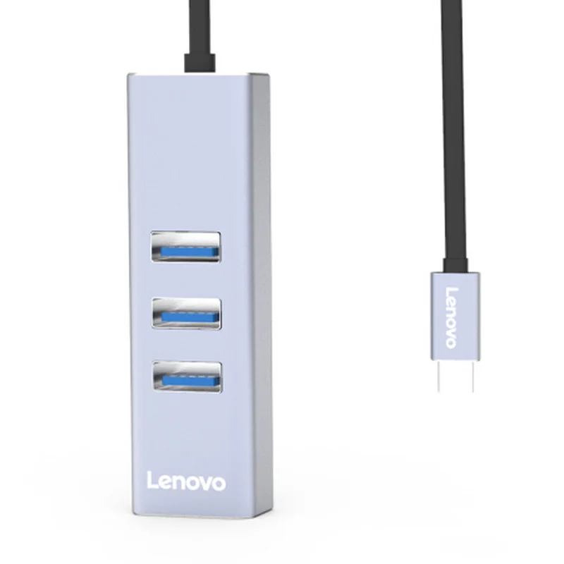 Lenovo 3 Ethernet RJ45 USB 3,0 концентратор type-c USBc до 3 портов usb гигабитный LAN адаптер для notbook