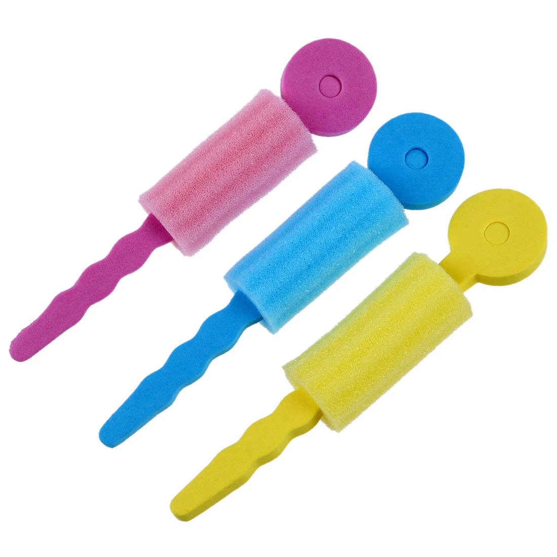 

Top Sale 3 Pcs Colorful Soft Foam Sponge Wave Perm Hair Curler Lady hair care tools