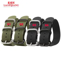 Laopijiang Водонепроницаемый нейлон ремешок Келпи модные часы аксессуары 18 | 20 | 22 мм ремешок
