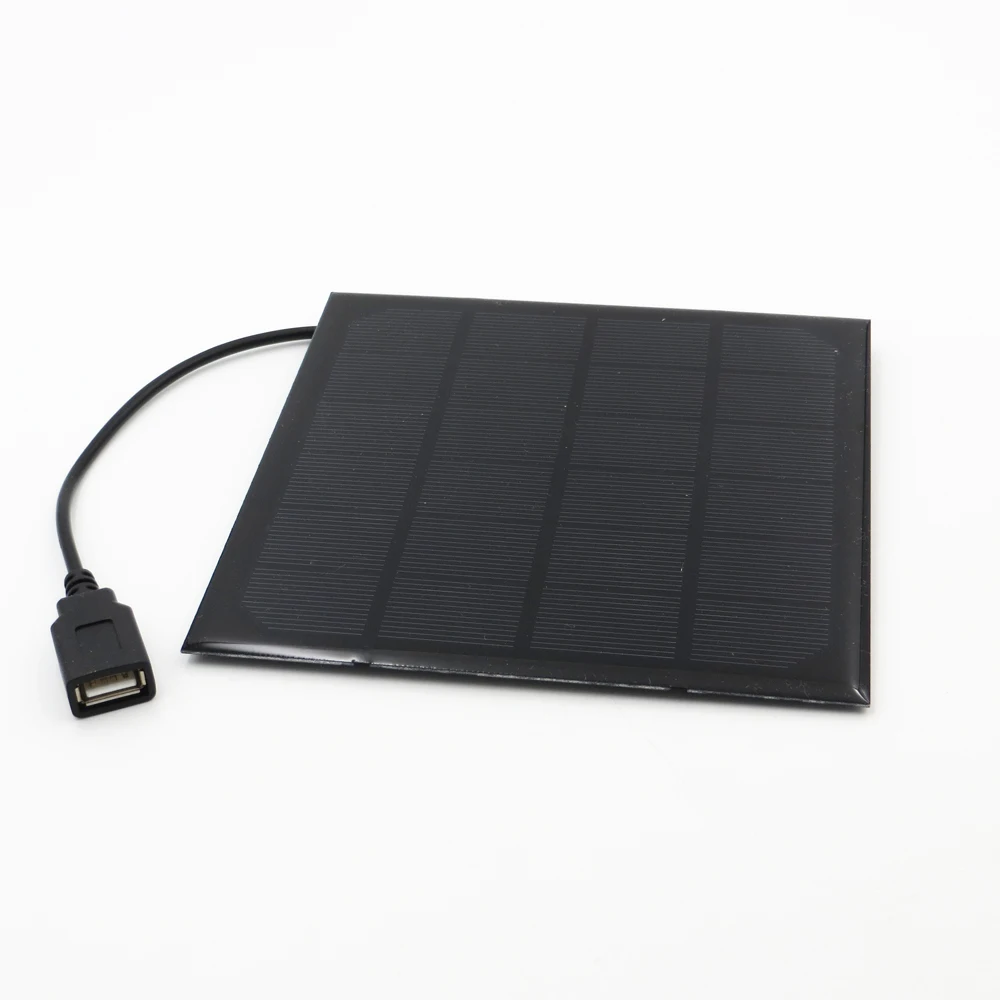 

6V 3W Solar Panel Charger Monocrystalline Solar Cell DIY Solar Charge Battery cable 30cm 5V USB output Solar Panel 6VDC