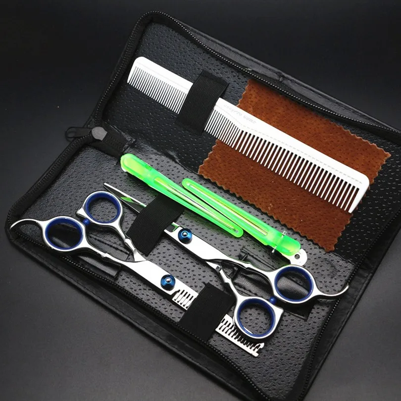 Brainbow, 6,0 дюйма, Профессиональные Парикмахерские ножницы для волос, набор для резки и истончения, парикмахерские ножницы, Парикмахерская с расческой+ шпилька+ полиуретановый чехол