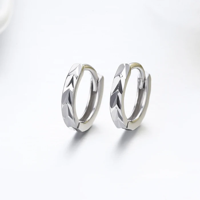 925 Sterling Silver Cut Arrow Mini Loop Huggies Circle Small Hoop Earrings For Women Mens Children Girls Kids Jewelry Aros Artes