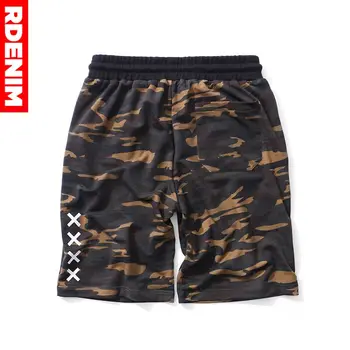 

Camouflage Black Sweat Shorts Mens Summer Cotton Casual Elastic Waist Drawstring Shorts Hip Hop Printed Sweatpants Shorts #RDKJ7