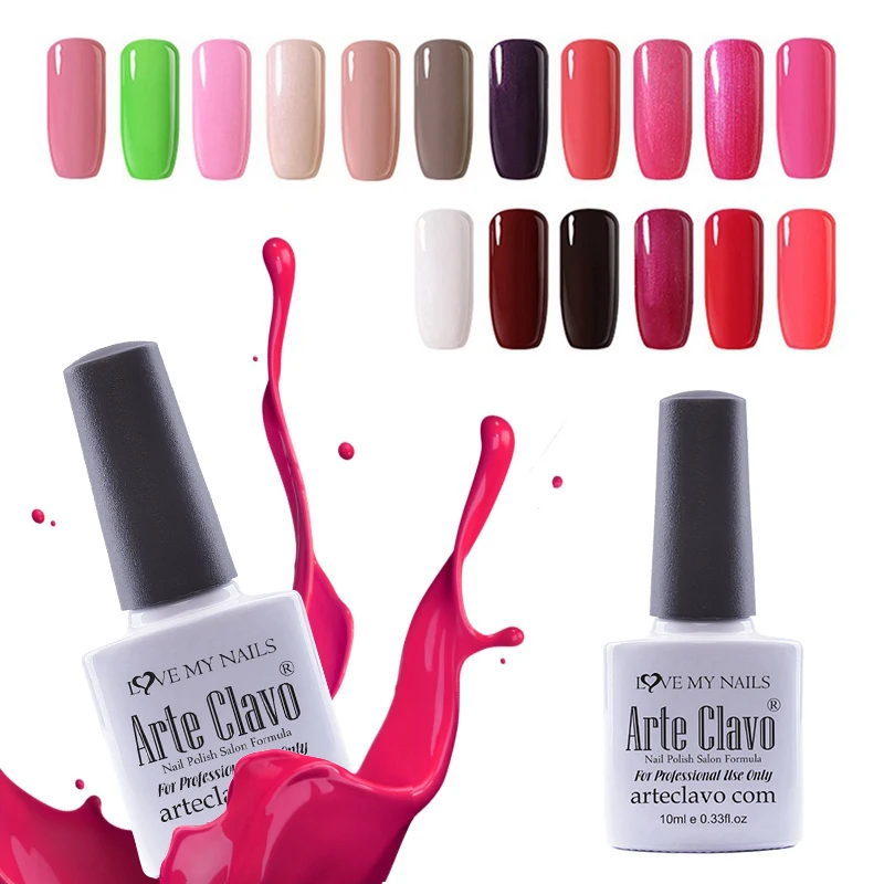 

Arte Clavo Gel Nail Polish Lowest Price Choose Any 1 Color 10ml Soak Off Colored UV Gel Polish Nail Gel Lacquer Varnish