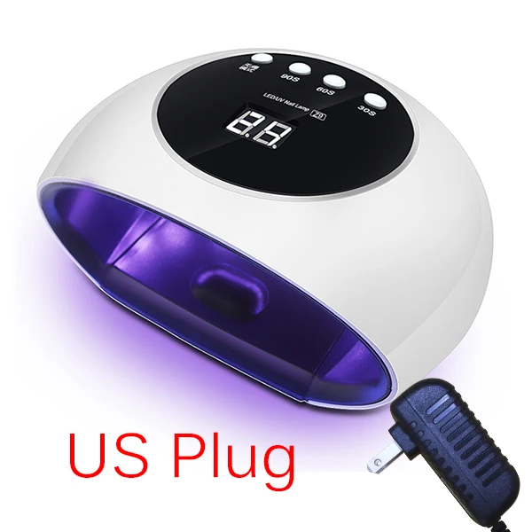 Новейшая лампа для ногтей 45 Вт, гелевый светильник, Сушилка для ногтей с автоматическим датчиком, отверждающая все гели, инструменты для маникюра с кнопкой таймера - Цвет: US Plug