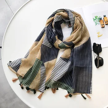 

2019 Fashion Women Scarf Ombre Patchwork Viscose Scarf Lady Print Shawls and Warps Pashmina Stoles Muslim Hijab Foulard 180*90Cm