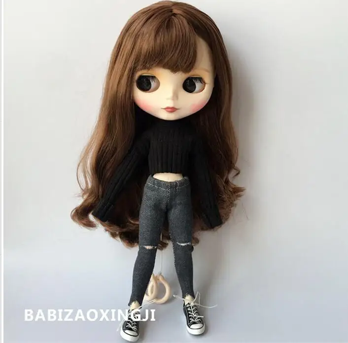 T02 X203 Blyth Кукла одежда 30 см 1/6 куклы аксессуары azone черный свитер с джинсовые брюки 2