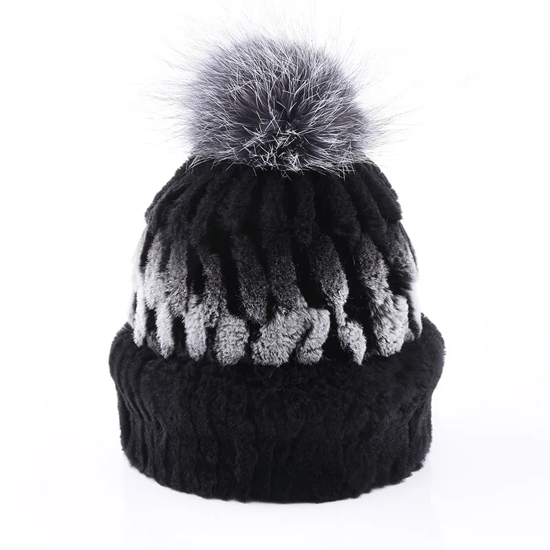 Женская Зимняя Шапка бини с помпоном|Женские Skullies и шапочки| |