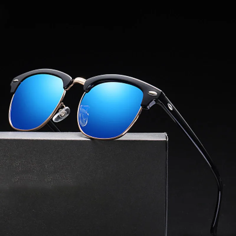 

2019 New Retro men and women polarized sun glasses classic rice nails colorful polarized driving sun glasses