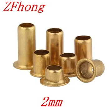 

500pcs hollow rivet 2mm copper Hollow Rivet m2*2.5/3/3.5/4mm Brand Double-sided Circuit Board PCB vias nails