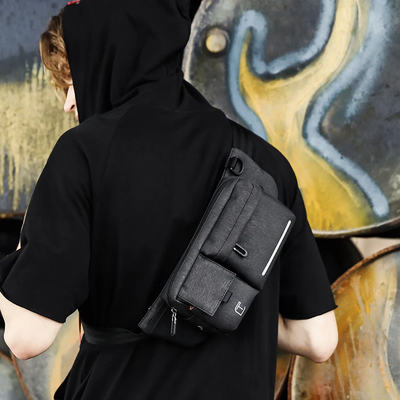 Цена Tangcool Мужские Черные Водонепроницаемые поясные сумки для мужчин модный сигаретный чехол для телефона пояс для денег для путешествий безопа...