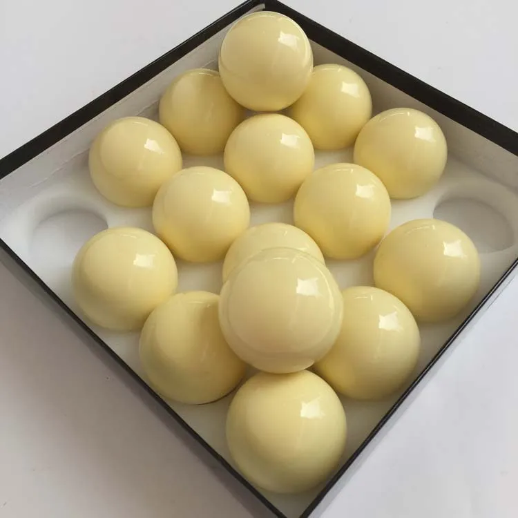 16pcs/set 57.25mm Yellow Resin Magnetic White Ball for Coin Billiard Table 2 1/4 Billiards Pool Magnetic Balls