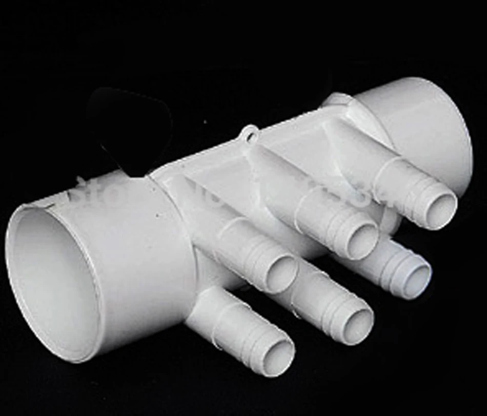 PVC Water Manifold 2"S x 2" S with 6 3/4" Ports , 2" PVC Manifold
