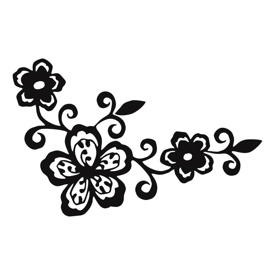 Cunymagos Flower Window Decoration Vinyl Decal Motorcycle Car Sticker Car Styling Fashion Car Body Window Decal Sticker 1612CM (3)