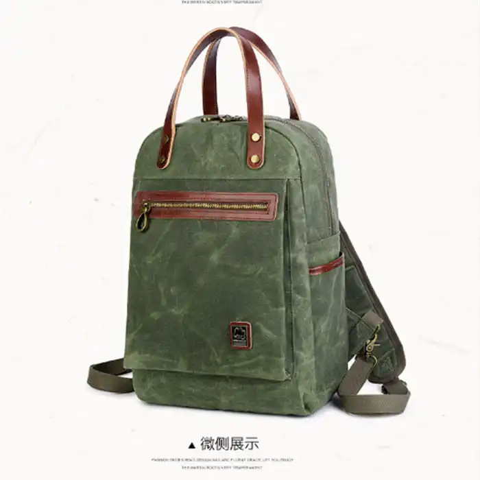 mochila mujer verde militar