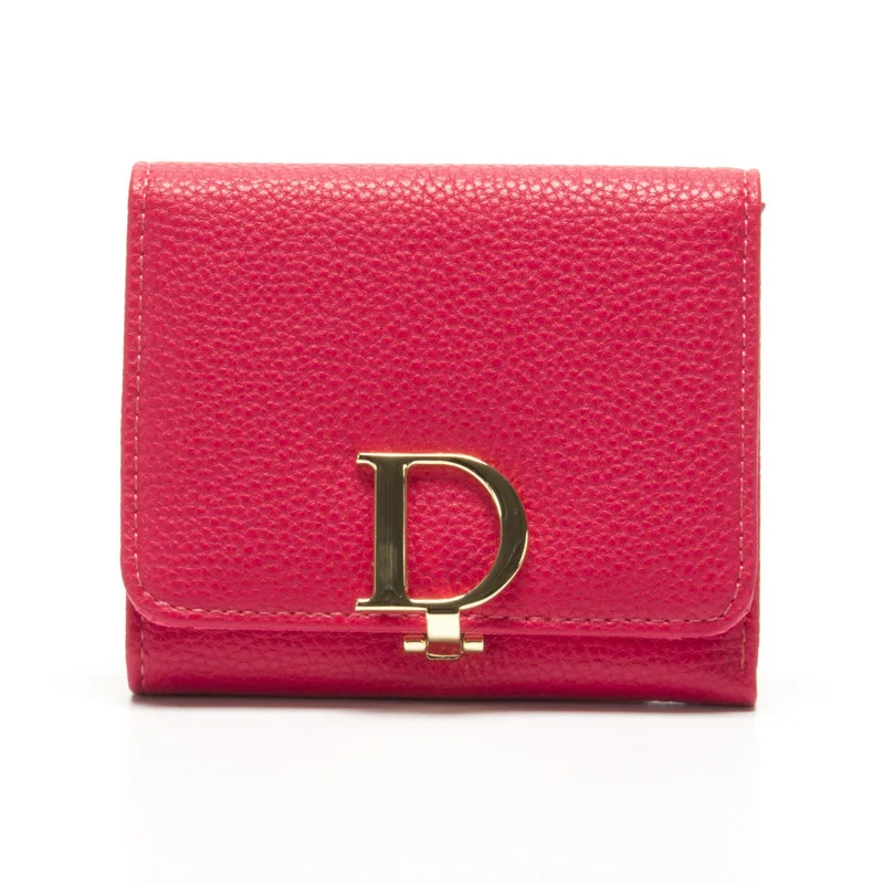  New Fashion  D Letter Female Purse Women Wallet Famous Brands Women Coin Purse  Credit Card Holder 