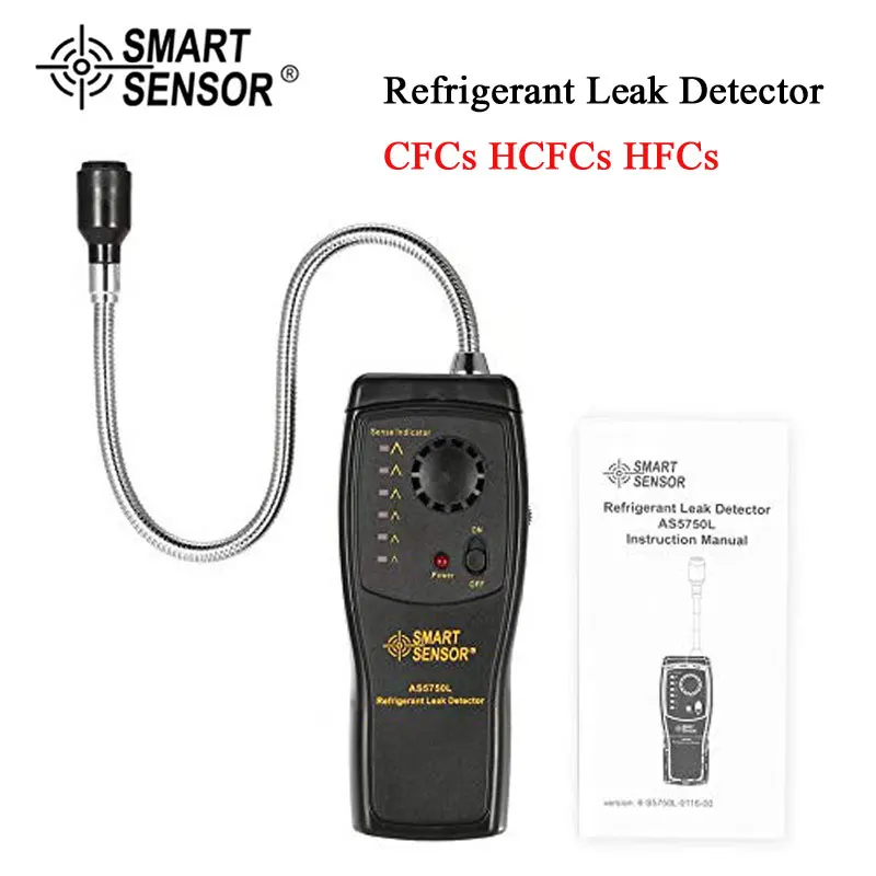 

SMART SENSOR AS5750L Gas Analyzer CFCs HCFCs HFCs Halogen Gas Detector Refrigerant Air Condition Detector Freon Gas Leak Tester