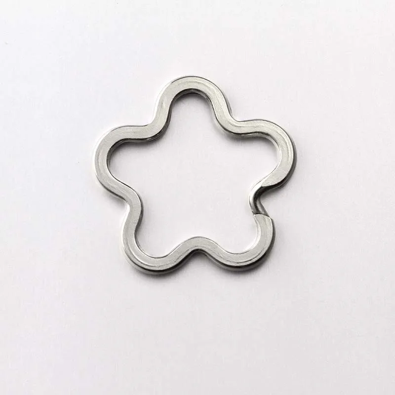 

Flower Style Nickel Plated Steel Keyring Key Ring For DIY Key Chain Accessories