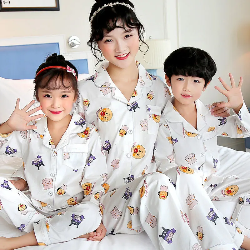 

Pajamas Set for Children Cartoon Family Matching Outfits Long Sleeve Family Pajamas Sets Baby Cotton Kids Mommy Clothing Suit