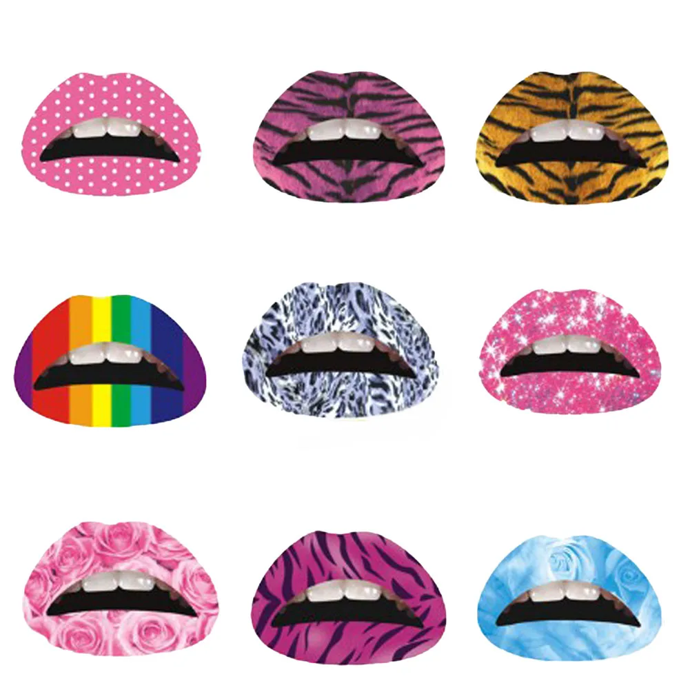 

1 PCS New Fashion Hot sale 2017 Temporary Lip Tattoo Stickers Lipstick Art Transfers Art Party Fancy Dress Tatoo