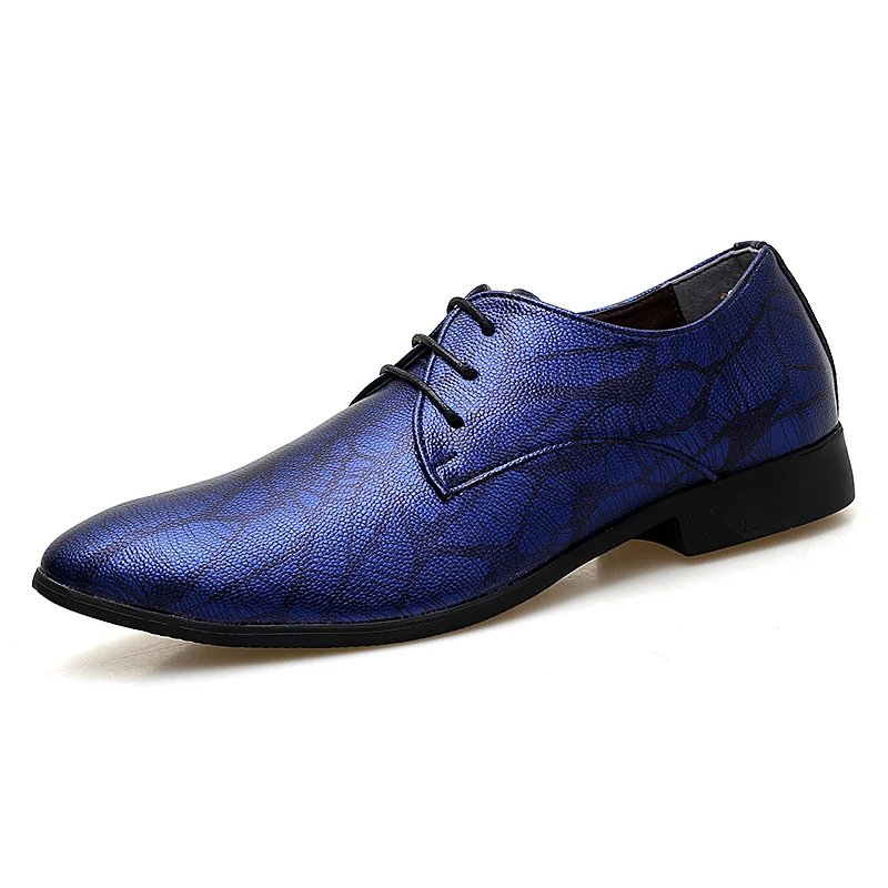 fashion snake skin men leather dress shoes cool designer evening party male footwear italian wedding brogue oxford shoes for men (42)