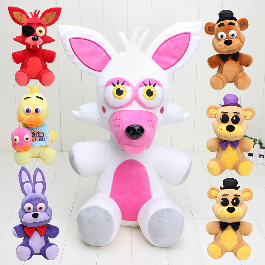 Мягкие игрушки Five nights at freddy's FNAF 45 см большой размер Foxy Freddy Fazbear Бонни мангл Фокси