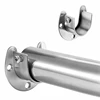 Stainless Steel Clothes Rail Closet Rail Curtain Rod Shower Curtain Closet U-Shaped Rod Closet Pole Sockets Flange End Supports ► Photo 1/6