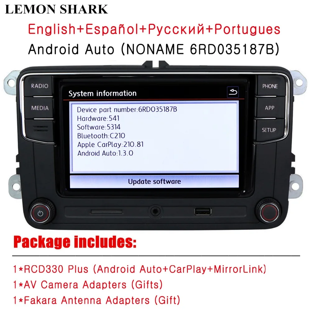RCD330 Plus RCD340G Carplay Android Авто Noname 6RD 035 187B автомобильное радио MIB для VW Golf 5 6 Jetta MK5 MK6 CC Tiguan