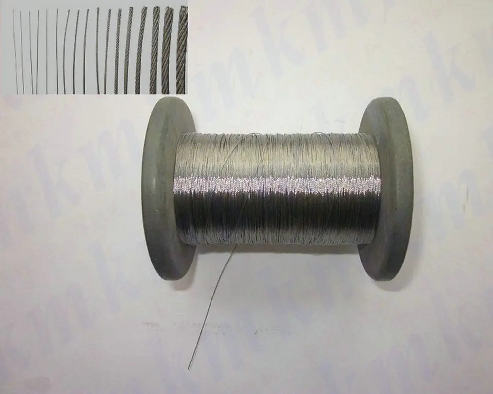 SET 100m cable 4mm acier inox cordage torons: 7x7 + 6 serre-câbles