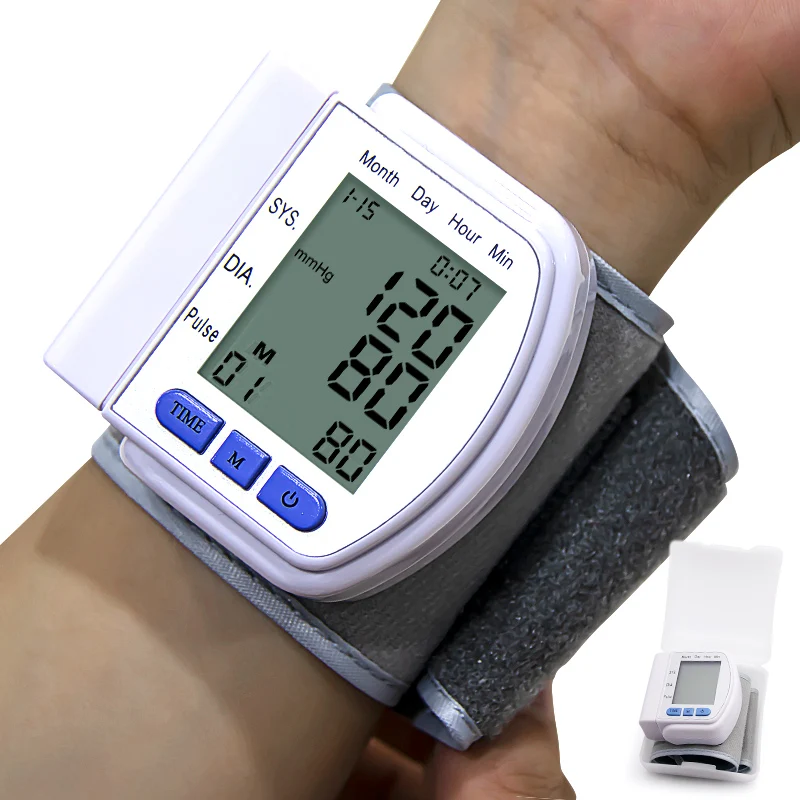 Wrist blood pressure monitor Memory digital sphygmomanometer Pulse Rate LCD automatic blood pressure meter ABS Health Care