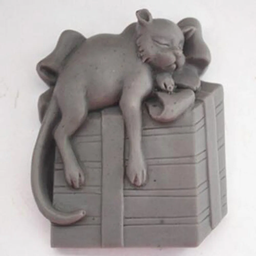 

Grainrain Sleeping Cat Soap Molds Candle Molds Silicone Soap Making Molds Resin Wax Mould