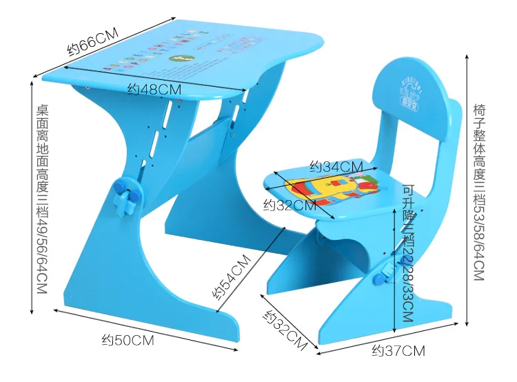 Регулируемый по высоте детский стол для учебы письменный стол для ноутбука со стулом