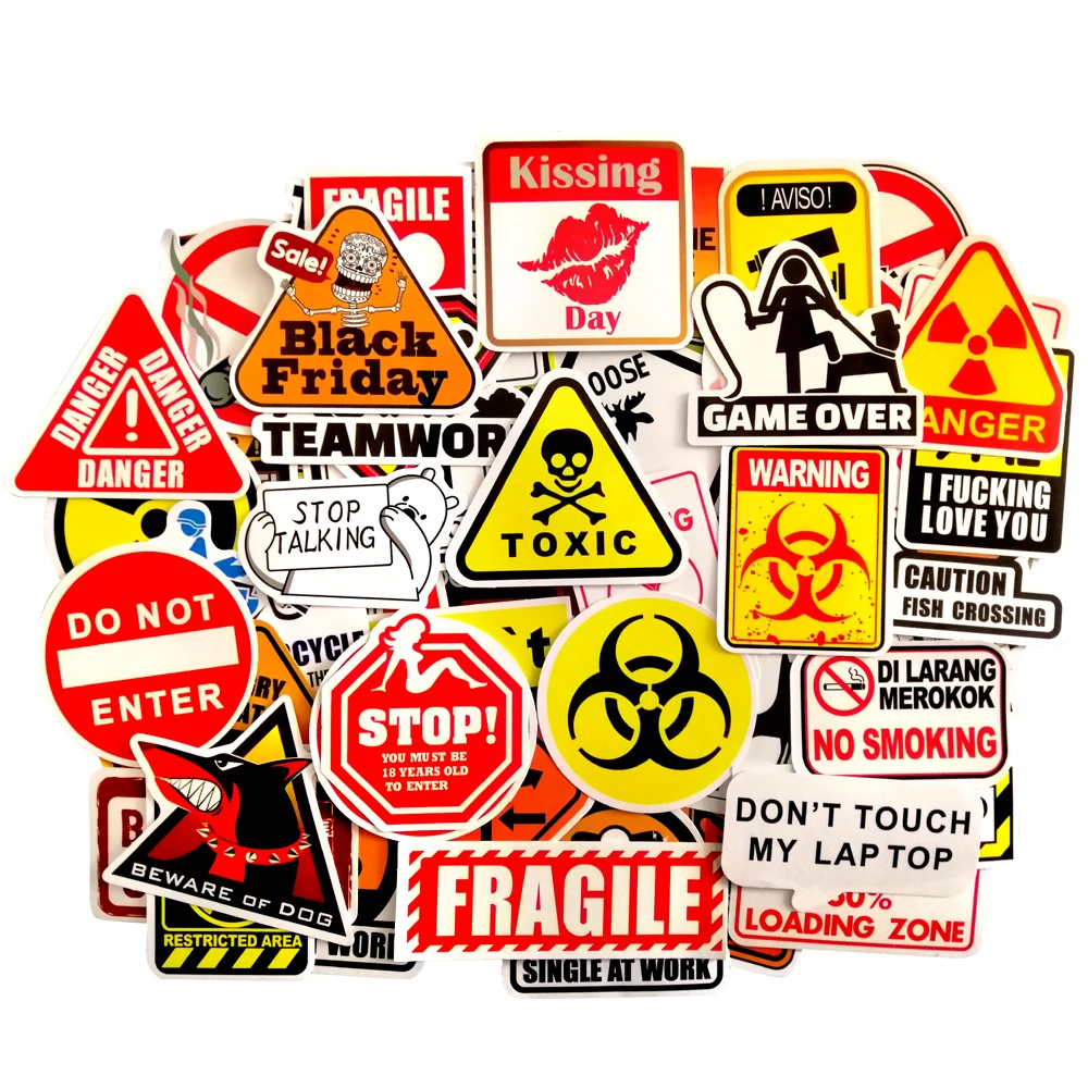 Warning Stickers Danger Banning For Cars Skateboard Fridge Guitar Laptop  Motorcycle Bike Suitcase Notebook PC Travel Classic Toy Cool Decals Sticker  From Tinamao910607, $2.06