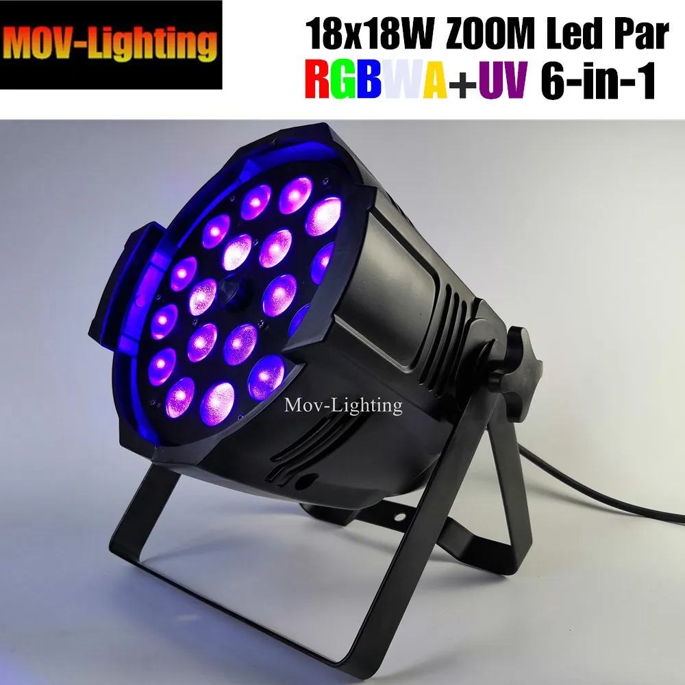 18x18 Вт zoom dmx luci par 64 rgbwa uv 6 в 1 светодиодный luce для диджевечерние|Эффект освещения