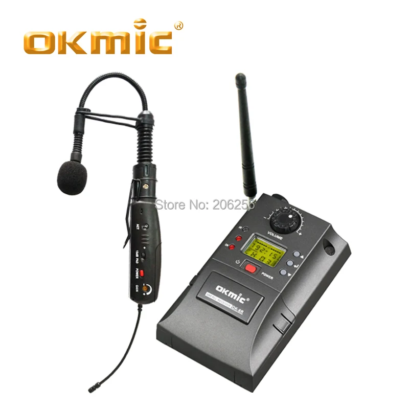 OKMIC OK-8R/AH1 Профессиональный UHF PLL Инструмент Беспроводная микрофонная система для саксофона/скрипки/флейты/гуженга/бутылки тыквы шелк