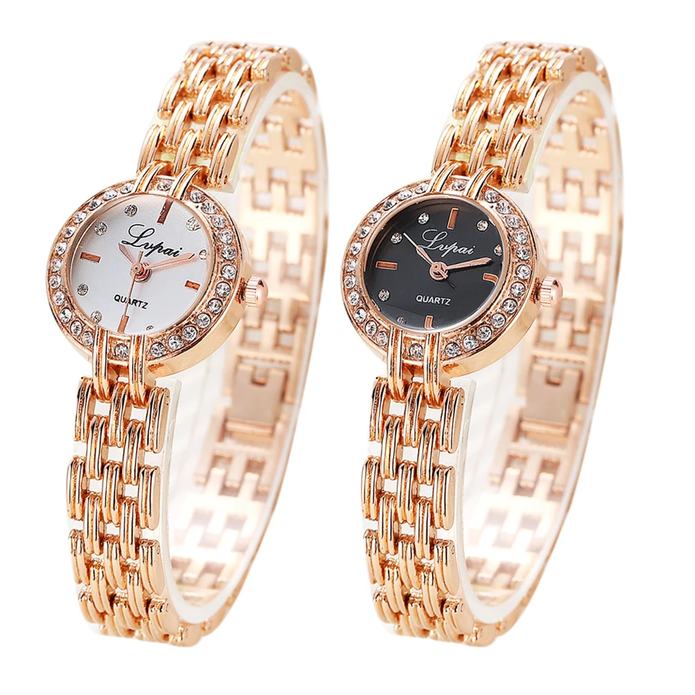 

Fashion Watches Bracelet Diamond Alloy Wristwatches Women Dress Watches Luxury Gift Women Gold Silver Quartz Watch