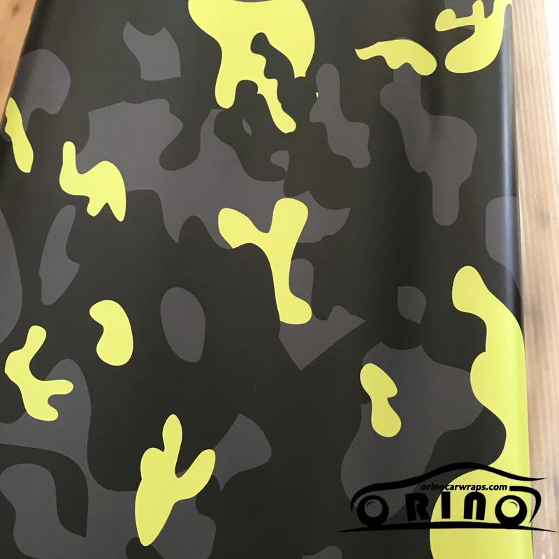 Black Grey Yellow Vinyl Film-2