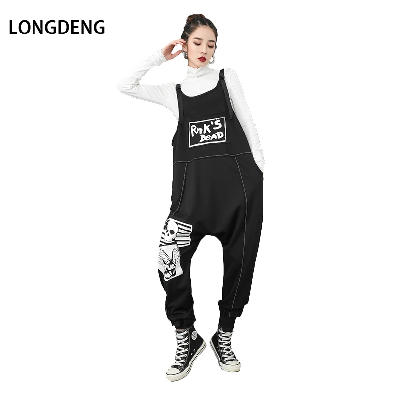 LONGDENG 2019 новые модные женские туфли комбинезон Повседневное Свободные Письмо