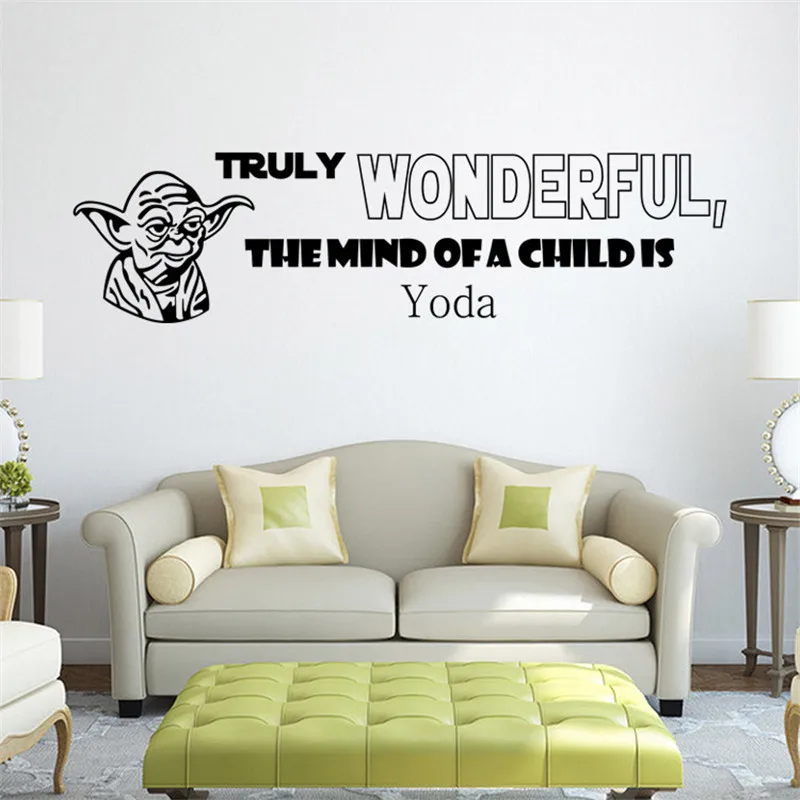 Star Wars Yoda Learn Quote Wall Art Large Vinyl Decal Sticker Child Bedroom 