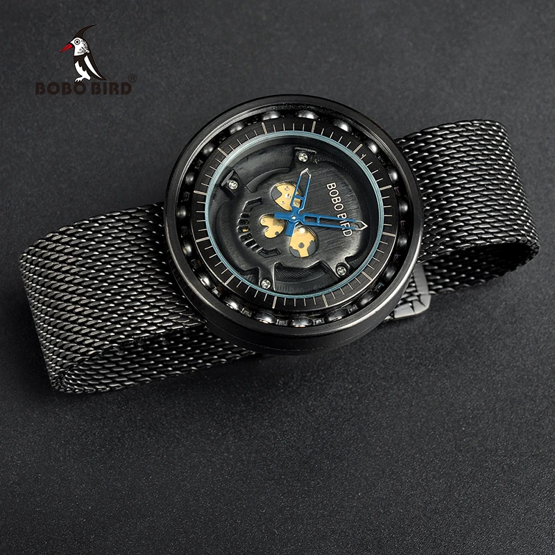 BOBO BIRD Men Watch Stainless steel Quartz Analog Bearing Timepieces Women Male in Gifts box erkek kol saati relogio masculino
