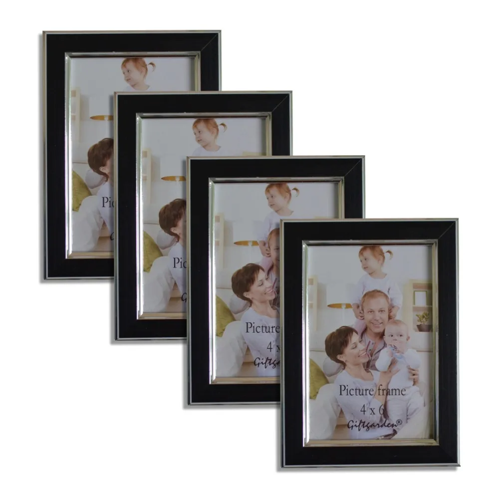 4x6 Photo Frames Black Picture Frame With Silver Edge Poster Frame Home