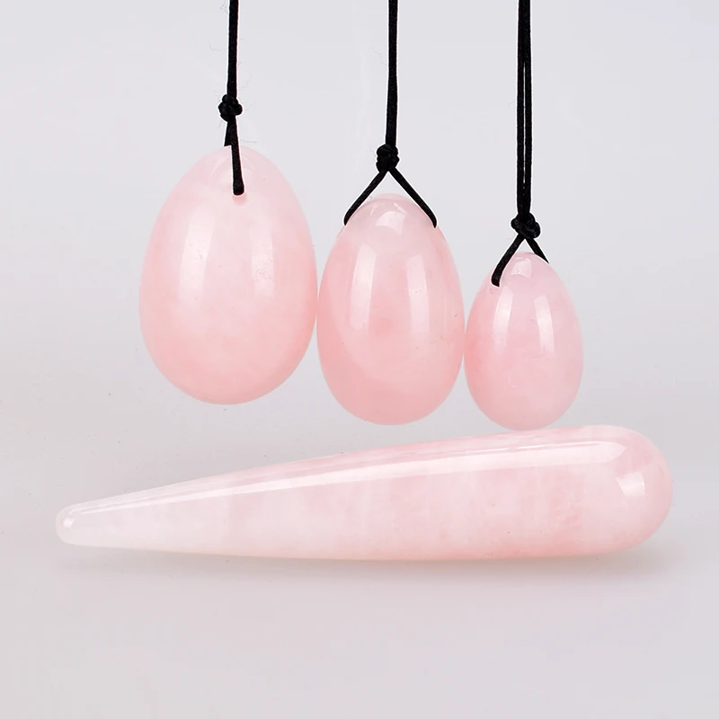 

Feminine Hygiene Rose Quartz Yoni Egg Crystal Yoni Wand Ben Wa Ball for Women Kegel Exerciser Vaginal Muscle Tighten Massager