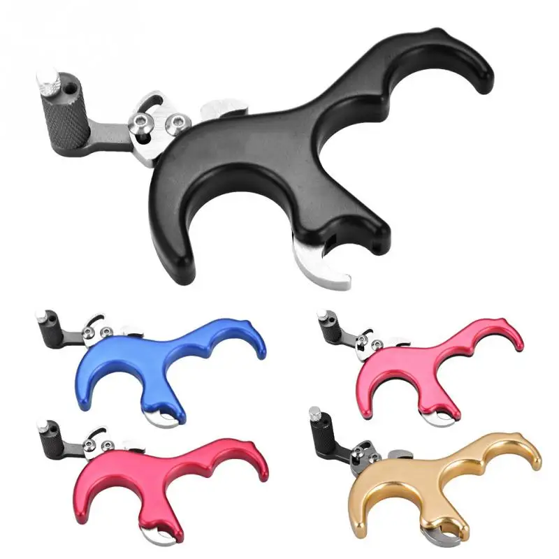 Archery Release Aids Lightweight Arrow Realease Aids 3 Finger Grip Thumb Caliper Trigger