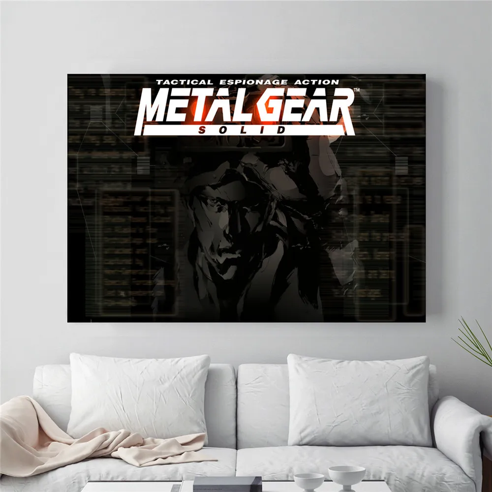 Металлическая Шестерня твердая MGS видео игра плакат и печать холст Художественная живопись настенные картины для гостиной украшения домашнего декора - Цвет: 7