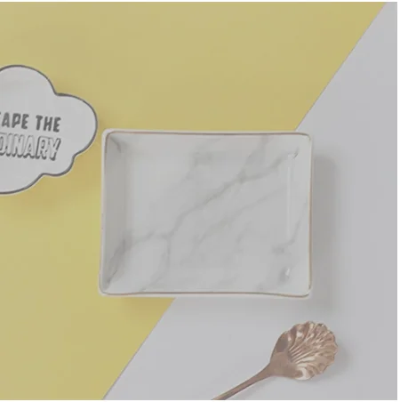 Marble Ceramic Jewelry Tray Ring Dish Ring Holder Display Organizer with Golden Edged Wedding Valentine's day Housewarming Gift05