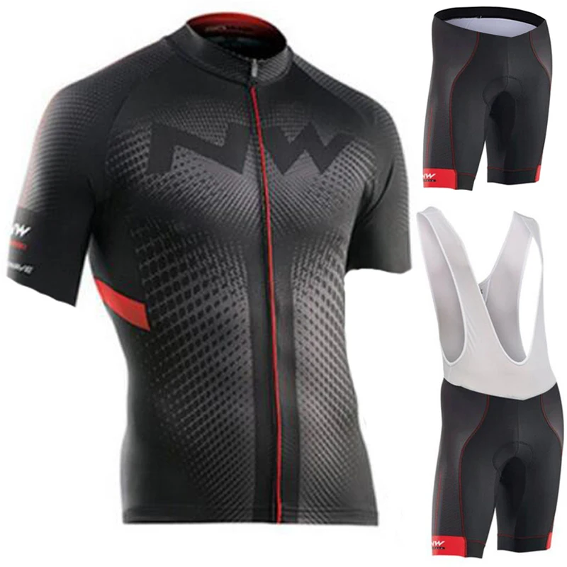 Красный NW бренд лето Велоспорт Джерси Набор дышащая одежда MTB для велосипедистов одежда для велоспорта Одежда Майо Ropa Ciclismo
