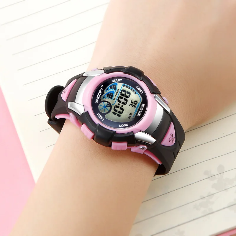 SNOOPY Элитный бренд дети спортивные часы цифровые светодиодные милитари для мальчиков и девочек модные повседневное электроники наручные